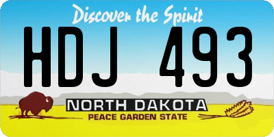 ND license plate HDJ493