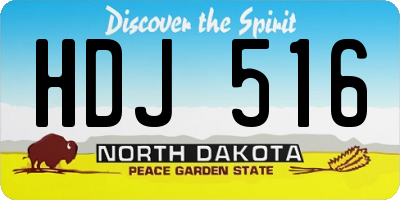 ND license plate HDJ516