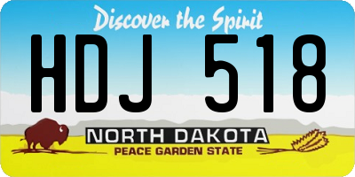 ND license plate HDJ518