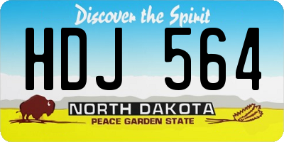 ND license plate HDJ564