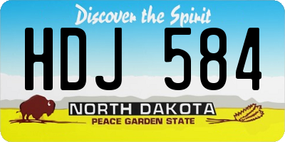 ND license plate HDJ584