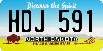 ND license plate HDJ591