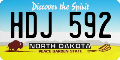 ND license plate HDJ592