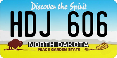 ND license plate HDJ606