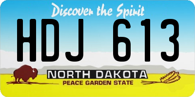 ND license plate HDJ613