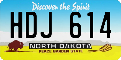 ND license plate HDJ614