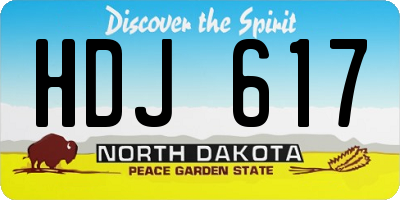 ND license plate HDJ617