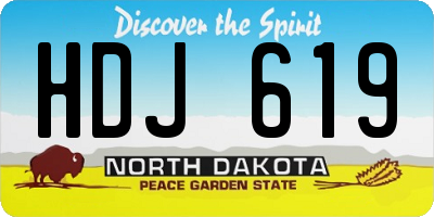 ND license plate HDJ619