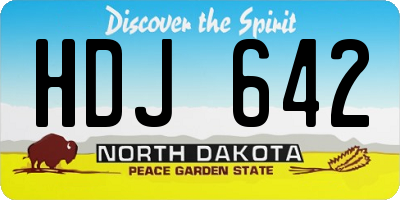 ND license plate HDJ642