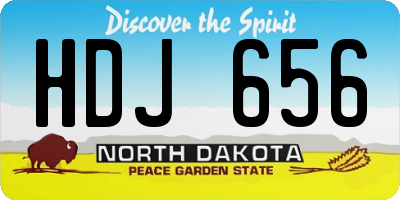 ND license plate HDJ656