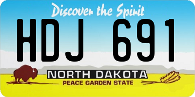 ND license plate HDJ691