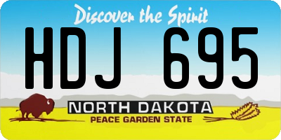 ND license plate HDJ695