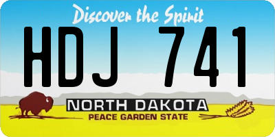 ND license plate HDJ741
