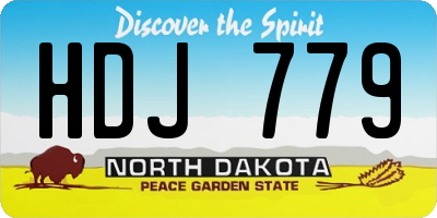 ND license plate HDJ779