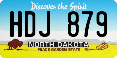 ND license plate HDJ879