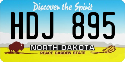 ND license plate HDJ895