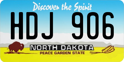 ND license plate HDJ906