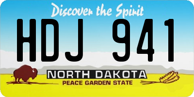 ND license plate HDJ941