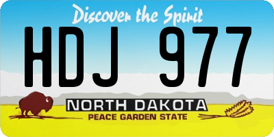 ND license plate HDJ977