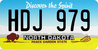 ND license plate HDJ979