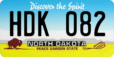 ND license plate HDK082