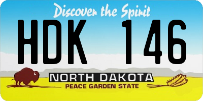 ND license plate HDK146