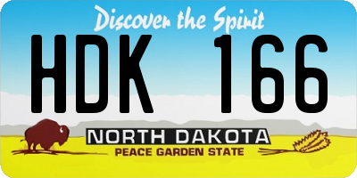 ND license plate HDK166