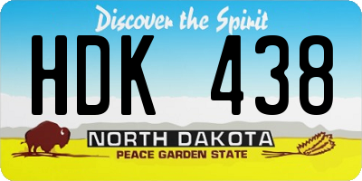 ND license plate HDK438