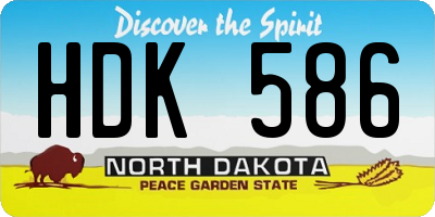 ND license plate HDK586