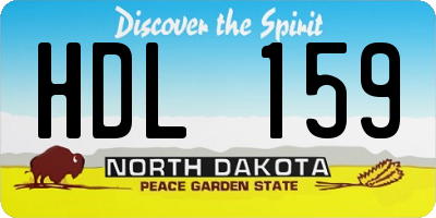 ND license plate HDL159