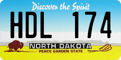 ND license plate HDL174