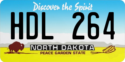 ND license plate HDL264