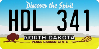 ND license plate HDL341