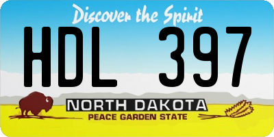 ND license plate HDL397