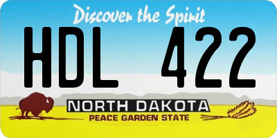 ND license plate HDL422