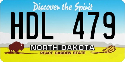 ND license plate HDL479