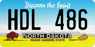 ND license plate HDL486