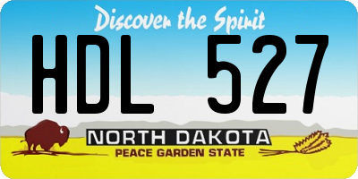 ND license plate HDL527