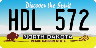 ND license plate HDL572
