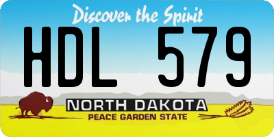 ND license plate HDL579