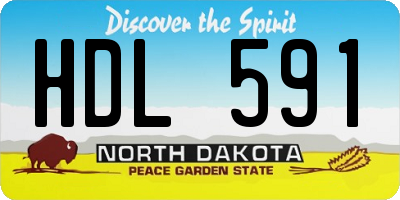 ND license plate HDL591