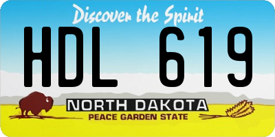 ND license plate HDL619