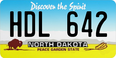 ND license plate HDL642