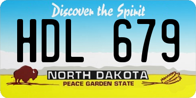 ND license plate HDL679