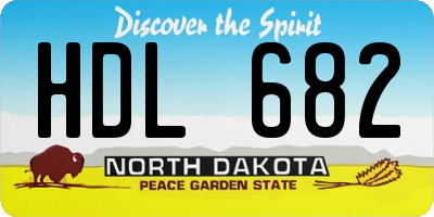 ND license plate HDL682