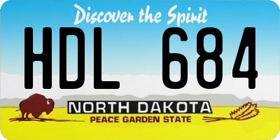 ND license plate HDL684