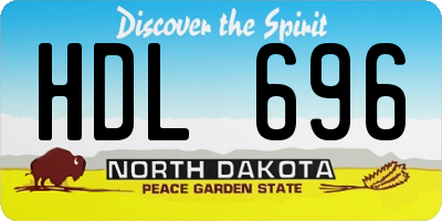 ND license plate HDL696