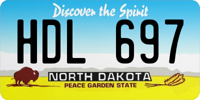 ND license plate HDL697