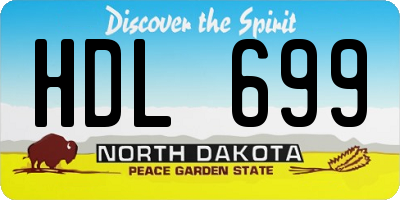 ND license plate HDL699