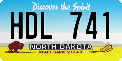 ND license plate HDL741